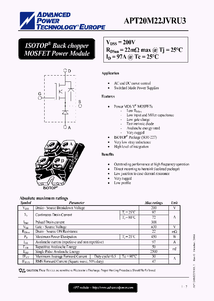 APT20M22JVRU3_1169430.PDF Datasheet
