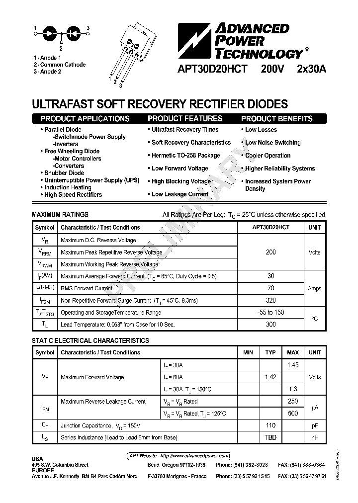 APT30D20HCT_1211543.PDF Datasheet