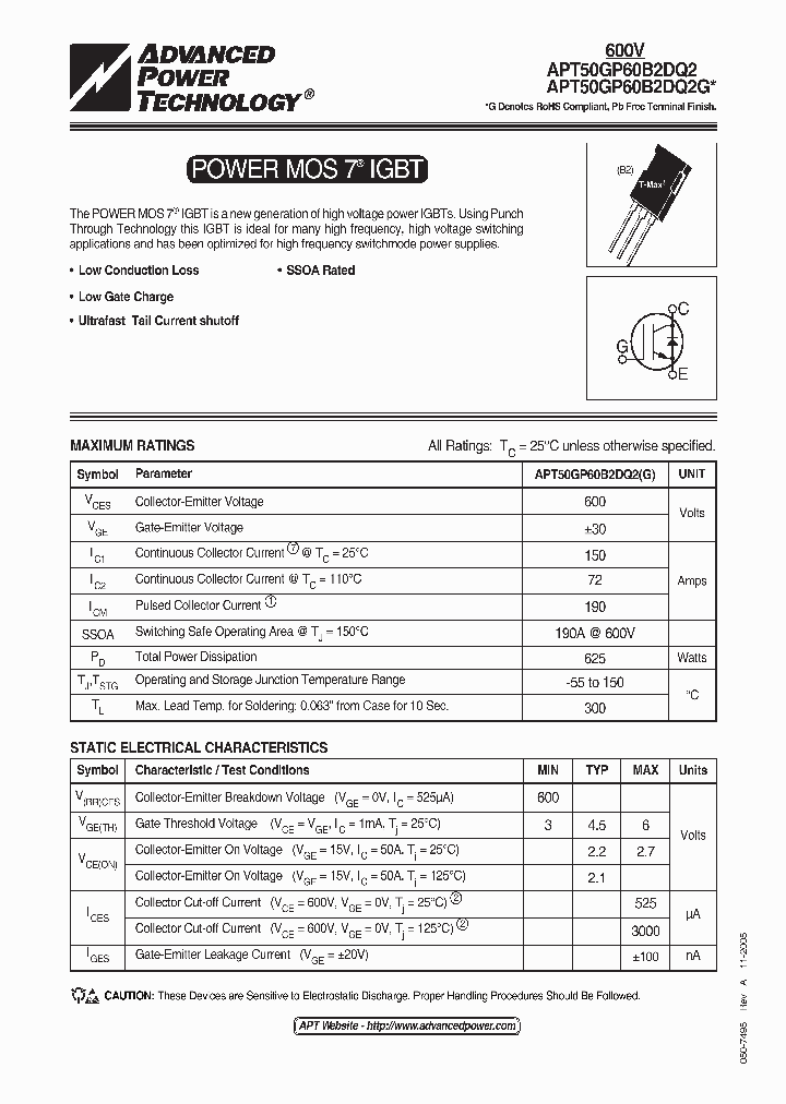 APT50GP60B2DQ2_1169067.PDF Datasheet