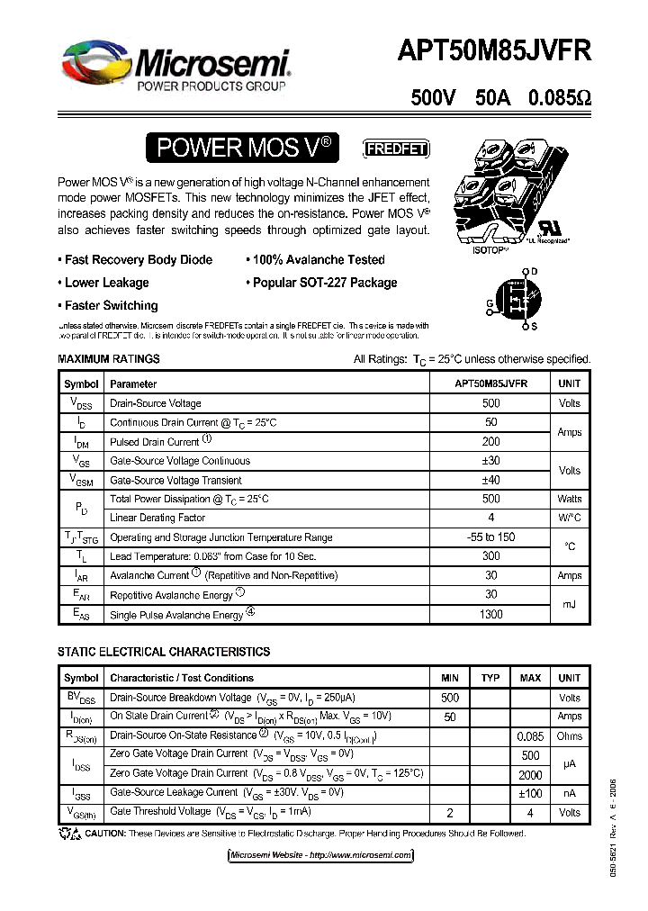 APT50M85JVFR_1048181.PDF Datasheet