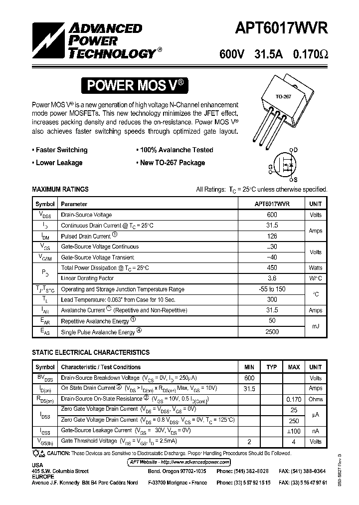 APT6017WVR_1211827.PDF Datasheet