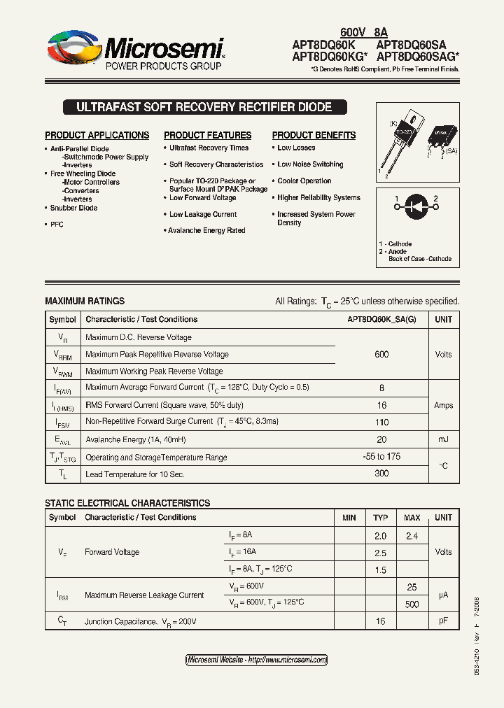APT8DQ60SAG_1211998.PDF Datasheet