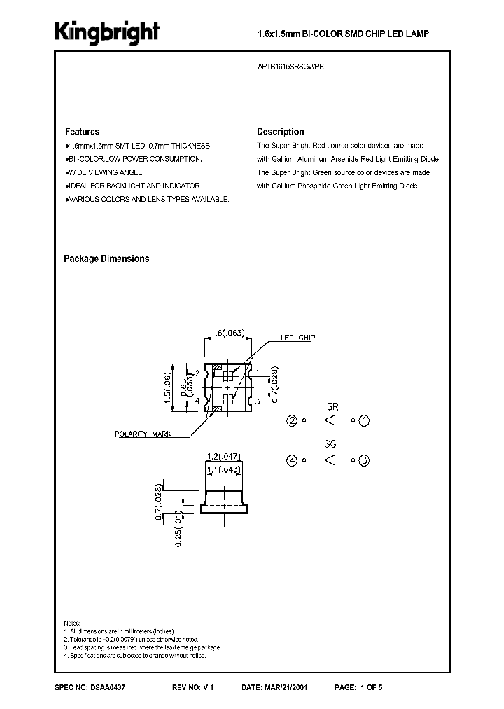 APTB1615SRSGWPR_1212017.PDF Datasheet