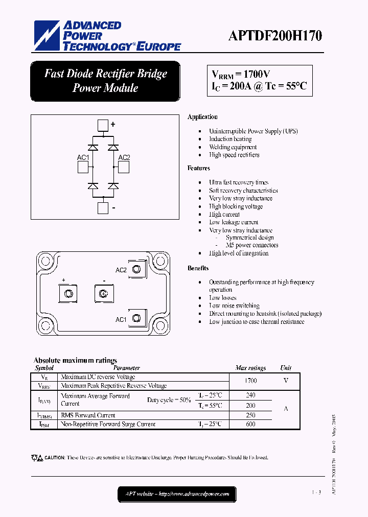 APTDF200H170_1212102.PDF Datasheet