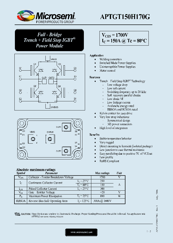APTGT150H170G_1212325.PDF Datasheet