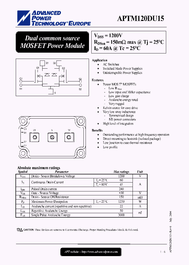 APTM120DU15_1212609.PDF Datasheet