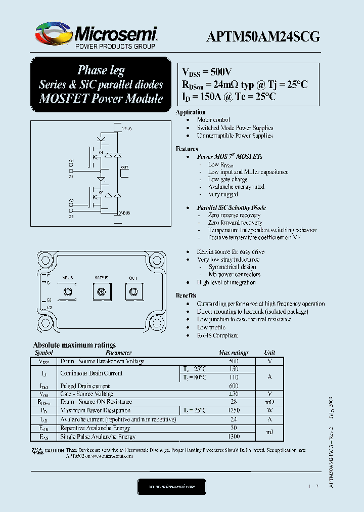 APTM50AM24SCG_1167477.PDF Datasheet