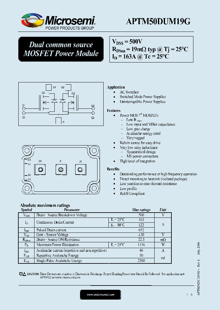 APTM50DUM19G_1169277.PDF Datasheet