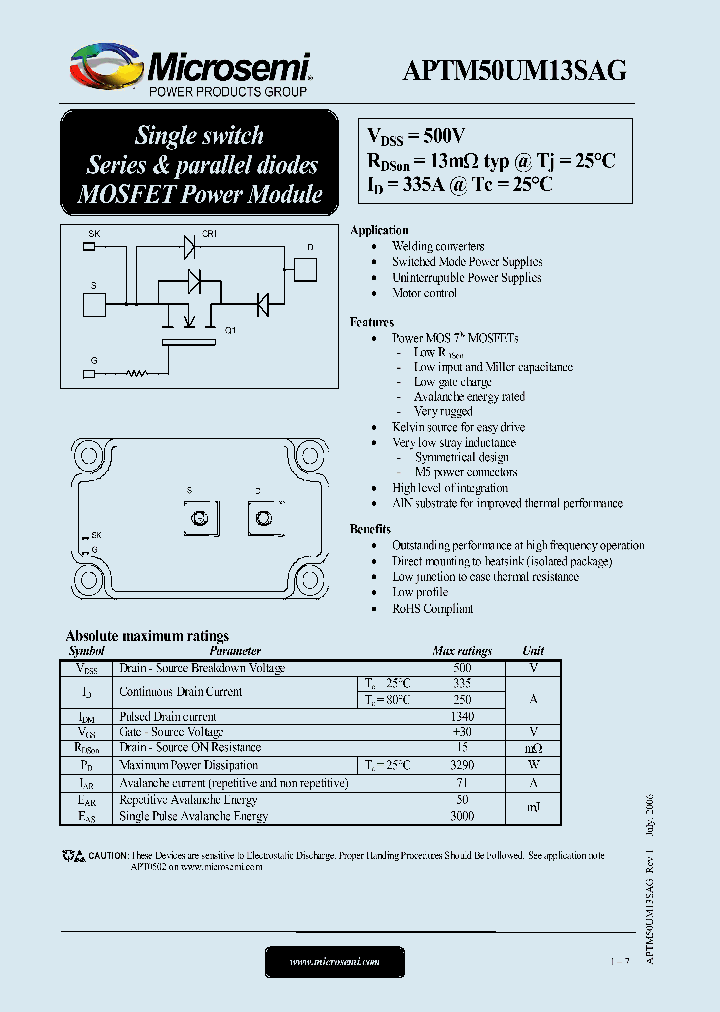 APTM50UM13SAG_1212727.PDF Datasheet