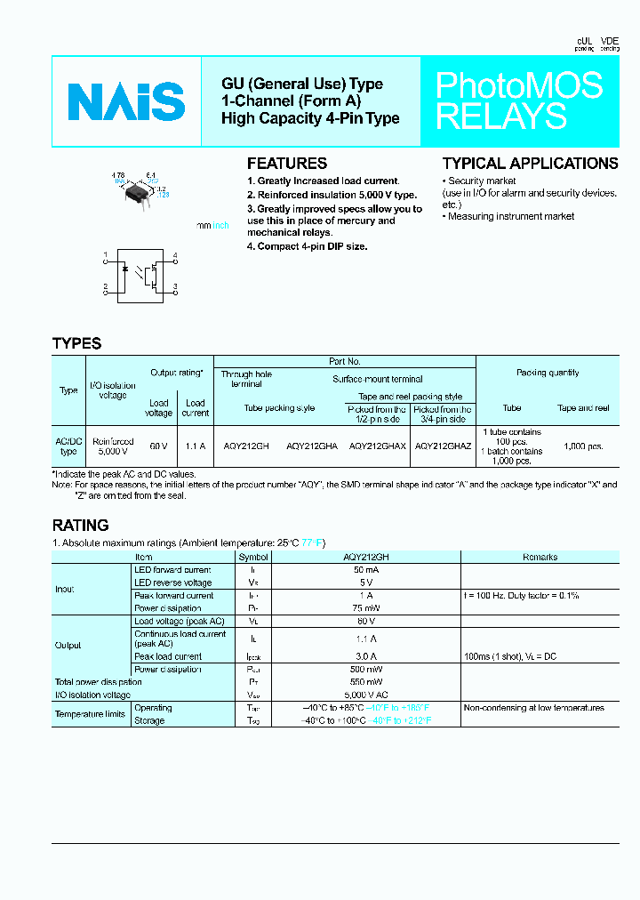 AQY212GHAZ_1212844.PDF Datasheet