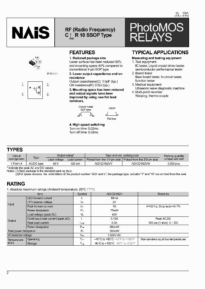 AQY221N2VW_904930.PDF Datasheet