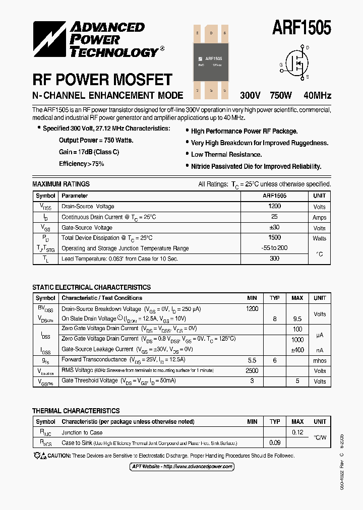 ARF1505_1169241.PDF Datasheet