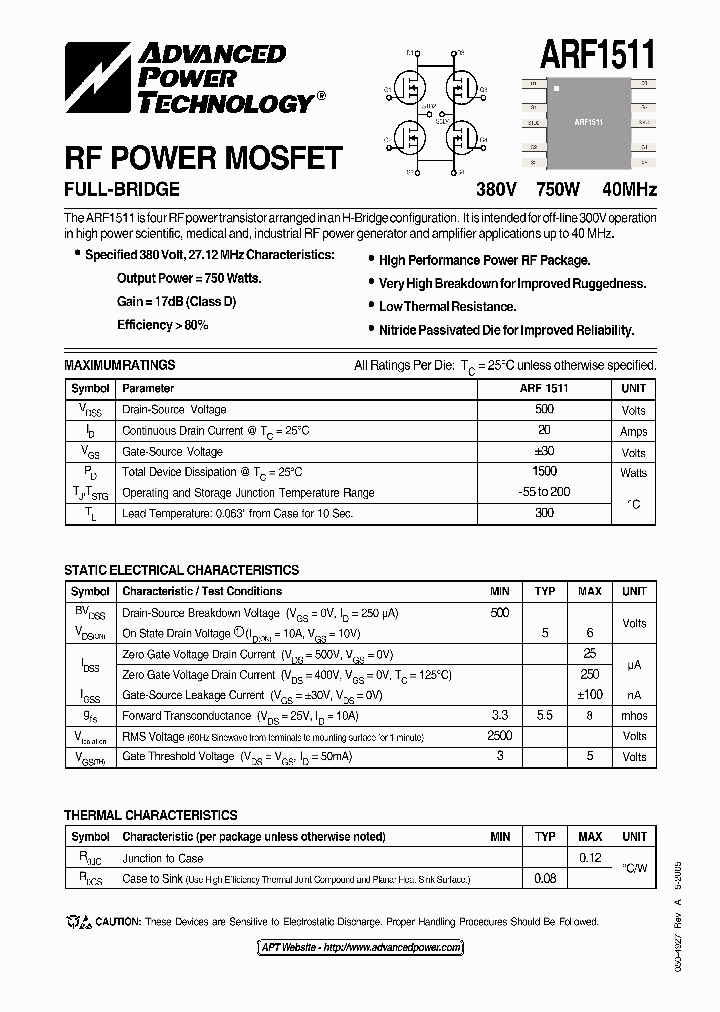 ARF1511_1169235.PDF Datasheet