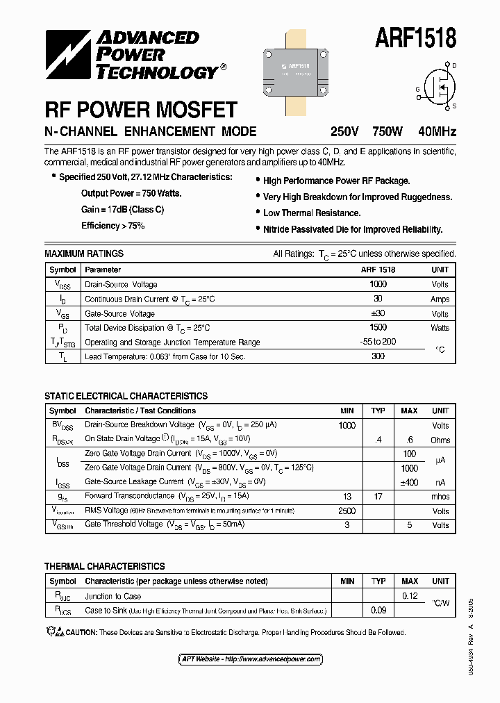 ARF1518_1169236.PDF Datasheet