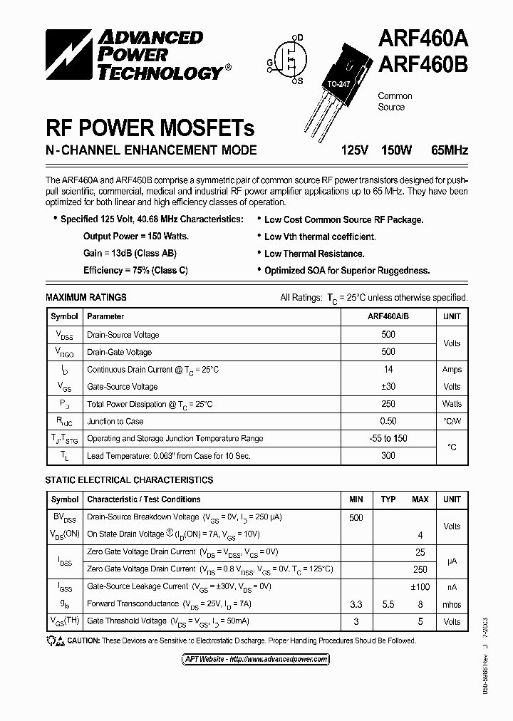 ARF460A_1169231.PDF Datasheet