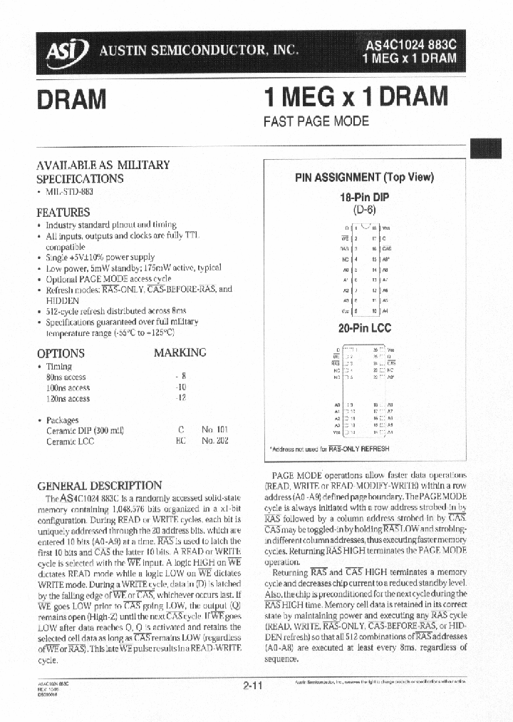 AS4C4024883C_1213137.PDF Datasheet