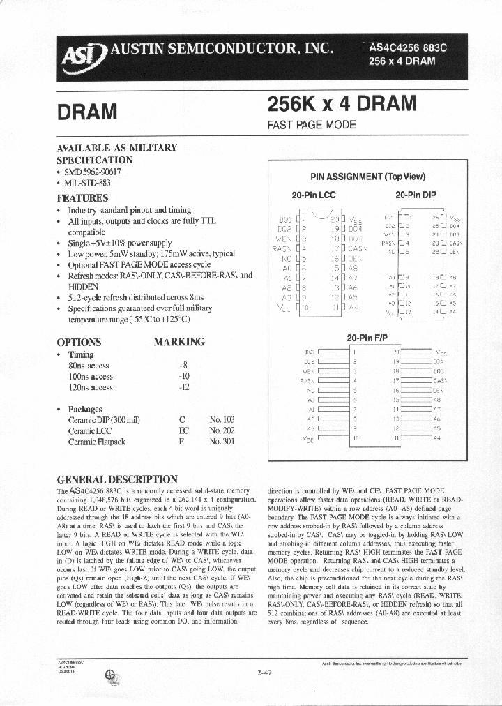 AS4C4256883C_1213139.PDF Datasheet