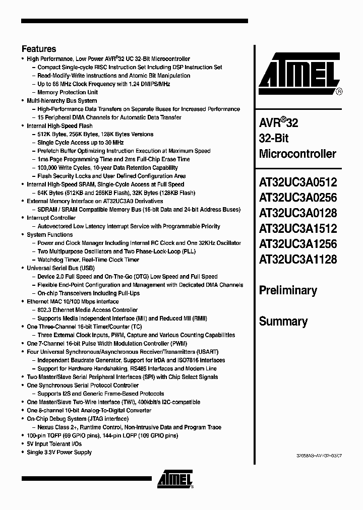 AT32UC3A0128-ALUT_846846.PDF Datasheet
