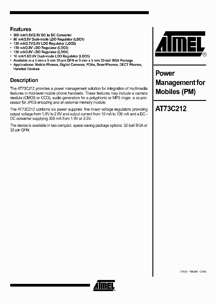 AT73C212_1214126.PDF Datasheet