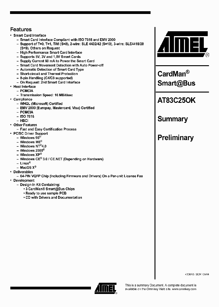 AT83C25OK_1214160.PDF Datasheet
