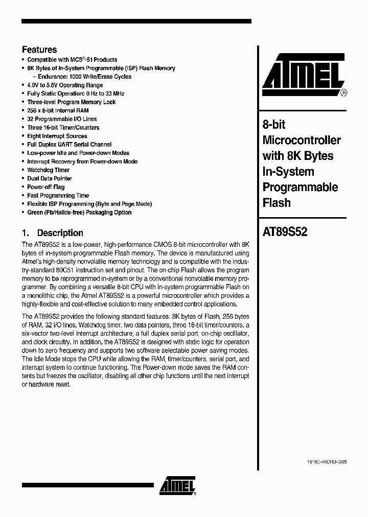 AT89S5205_1214261.PDF Datasheet