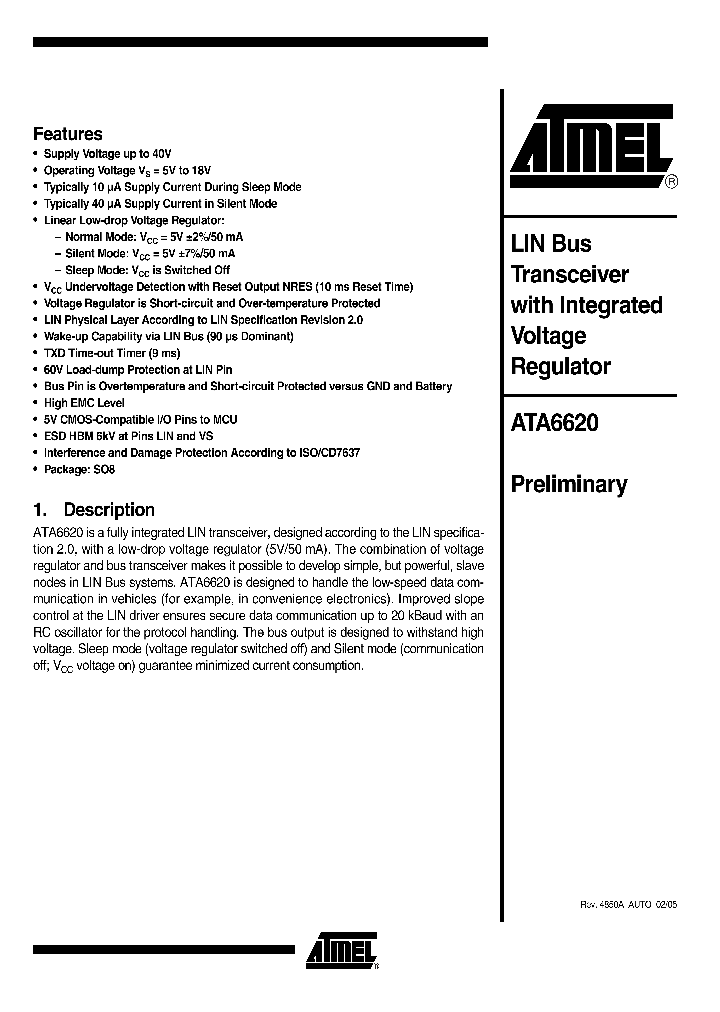 ATA6620_1057822.PDF Datasheet