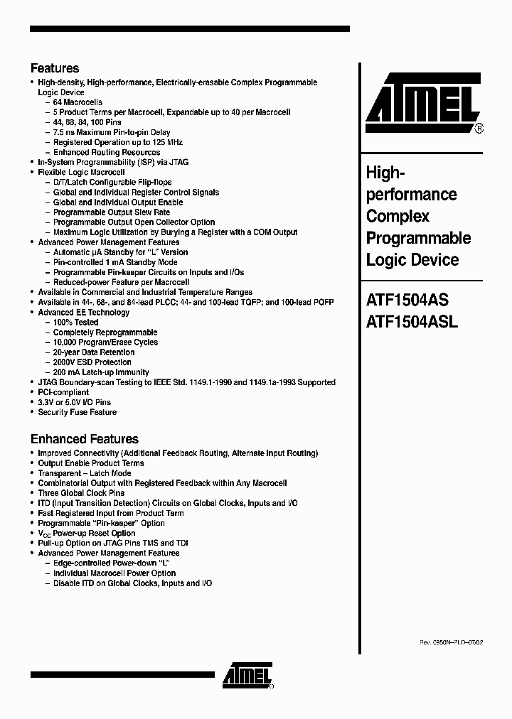 ATF1504ASL_1214479.PDF Datasheet