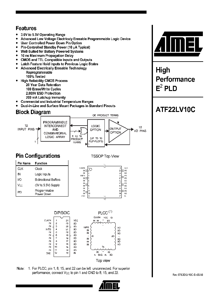 ATF22LV10C-15XI_1214494.PDF Datasheet