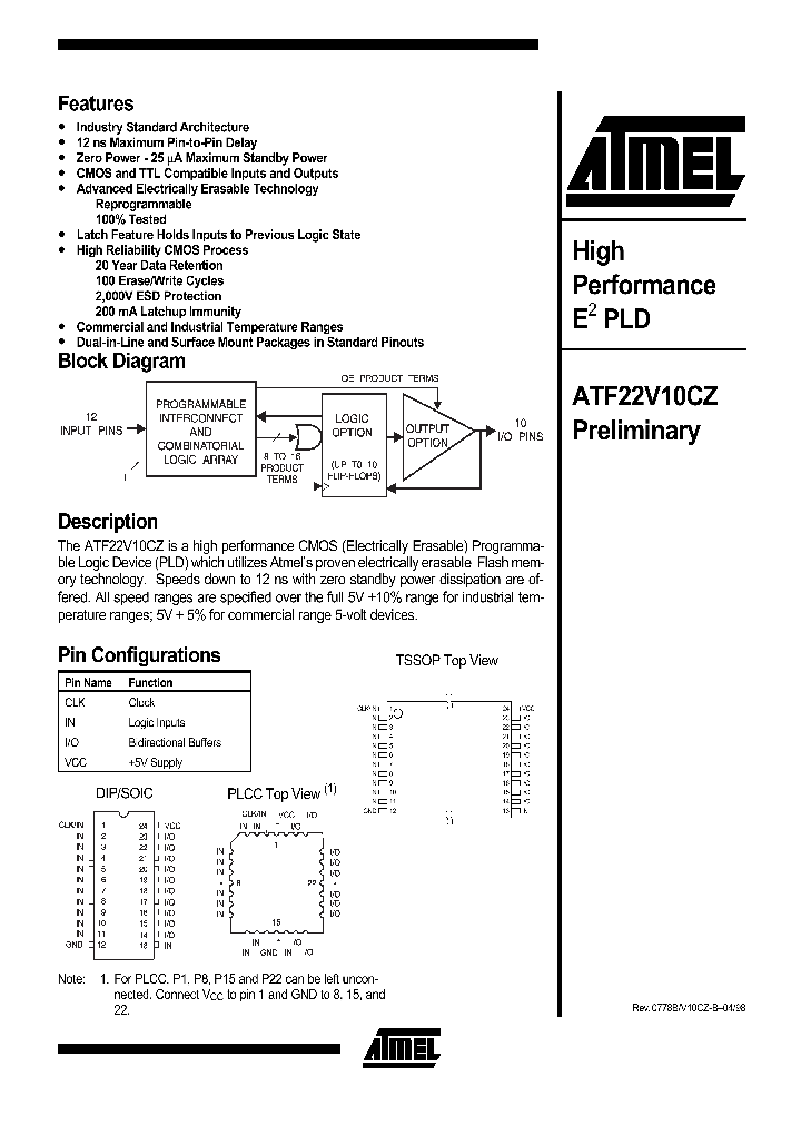 ATF22V10CZ_1214499.PDF Datasheet