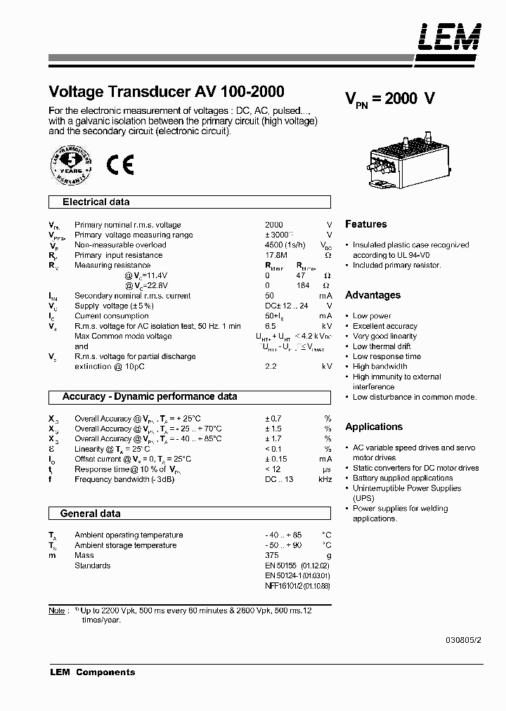 AV100-2000_1214748.PDF Datasheet
