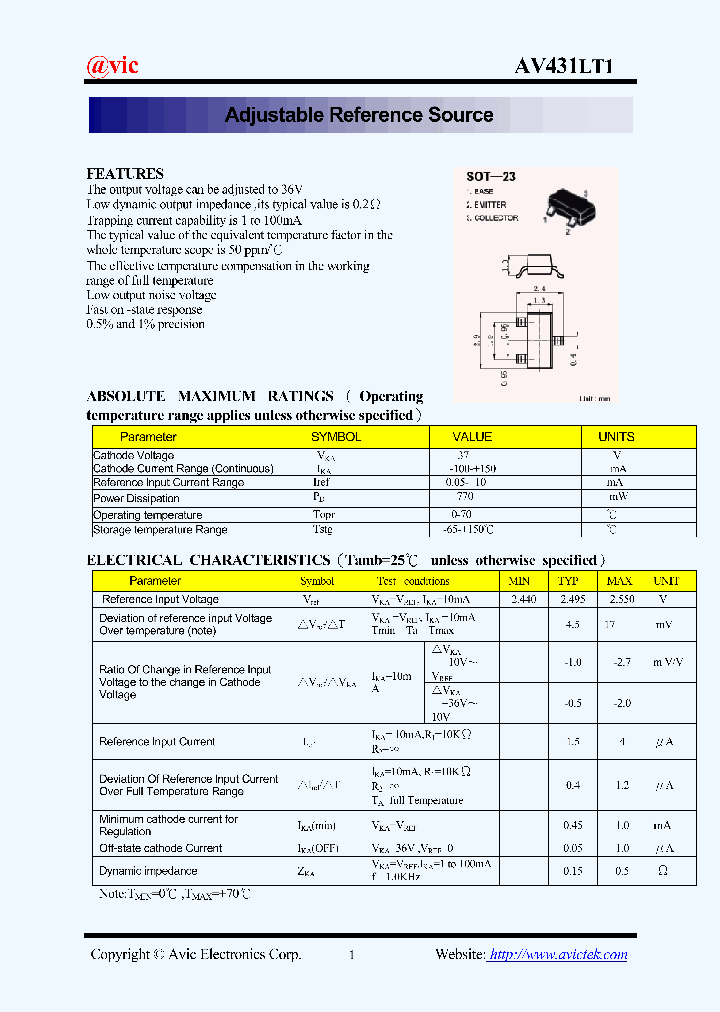 AV431LT1_1214820.PDF Datasheet