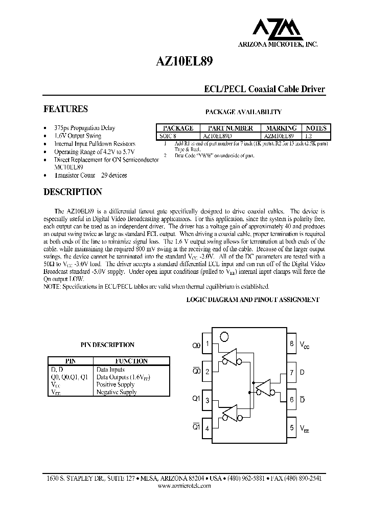 AZ10EL89D_1215031.PDF Datasheet