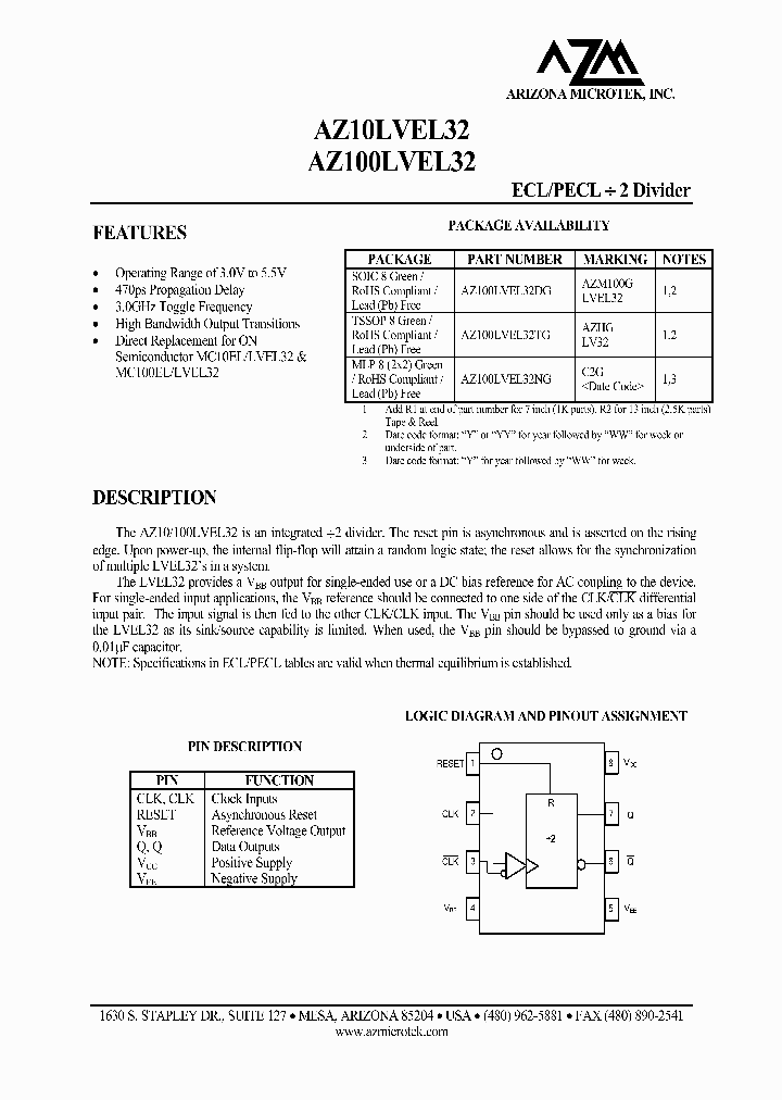 AZ10LVEL32_1215044.PDF Datasheet