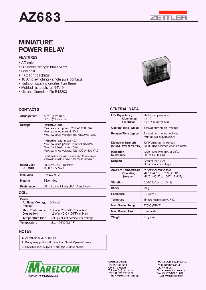 AZ683-1C-6A_1215113.PDF Datasheet