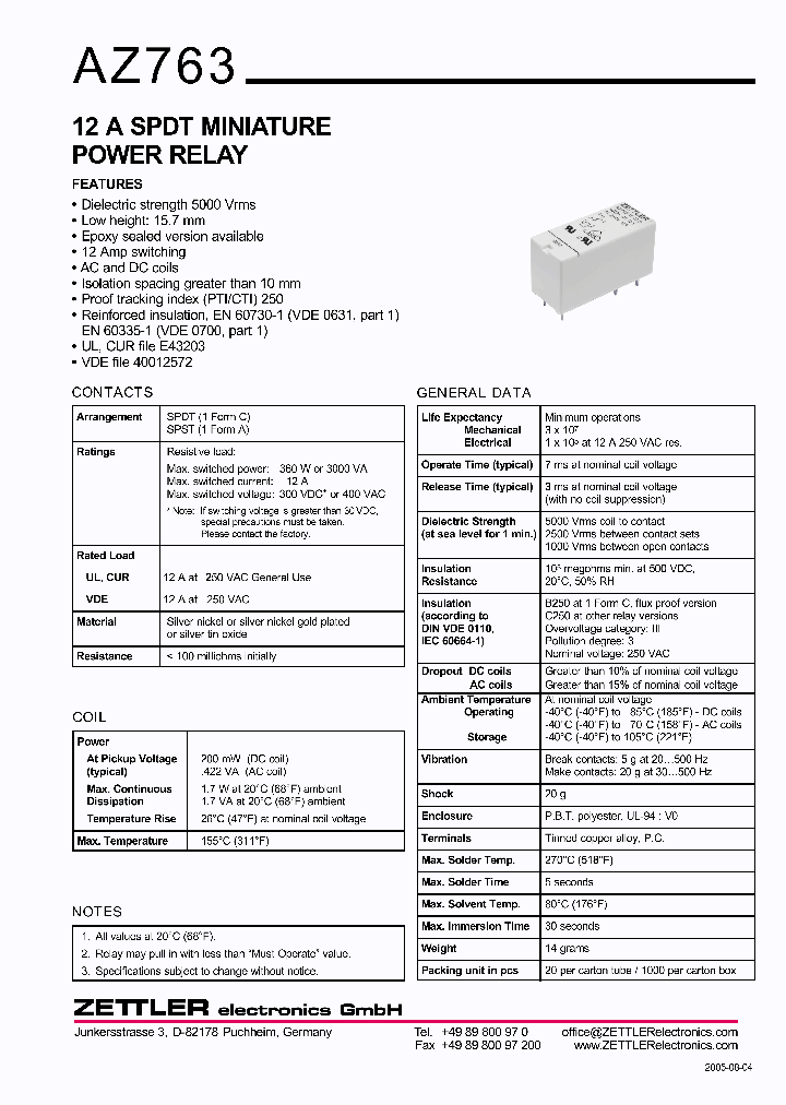 AZ763-1C-60A_1090281.PDF Datasheet