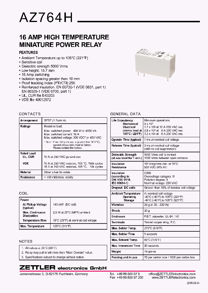 AZ764H-1AE-9DS_1215140.PDF Datasheet
