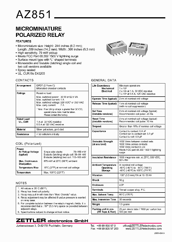 AZ851-12_1090515.PDF Datasheet