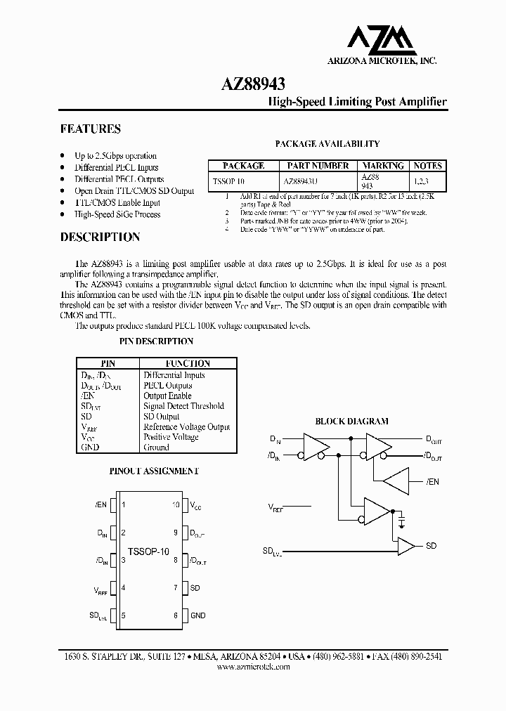 AZ88943U_1215166.PDF Datasheet