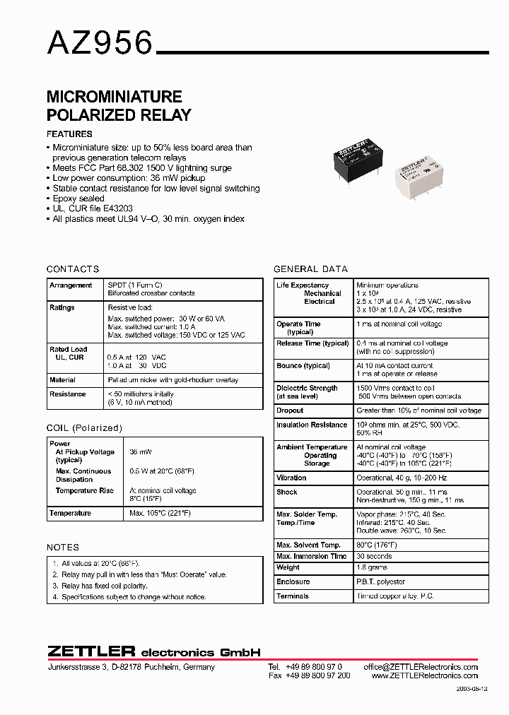 AZ956S-9DE_1215180.PDF Datasheet