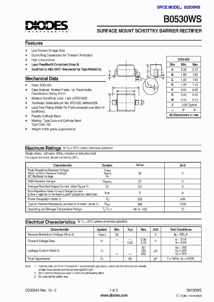 B0530WS1_1215228.PDF Datasheet