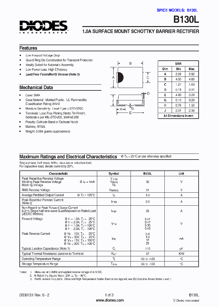 B130L1_1116904.PDF Datasheet