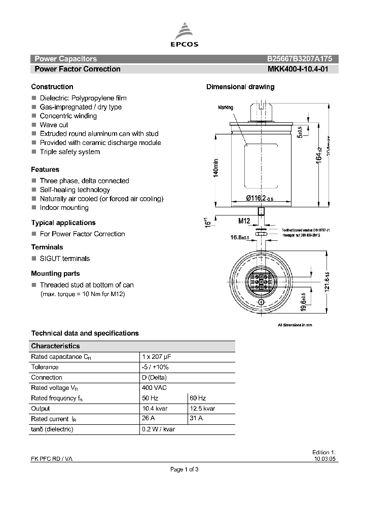 B25667B3207A175_1215331.PDF Datasheet