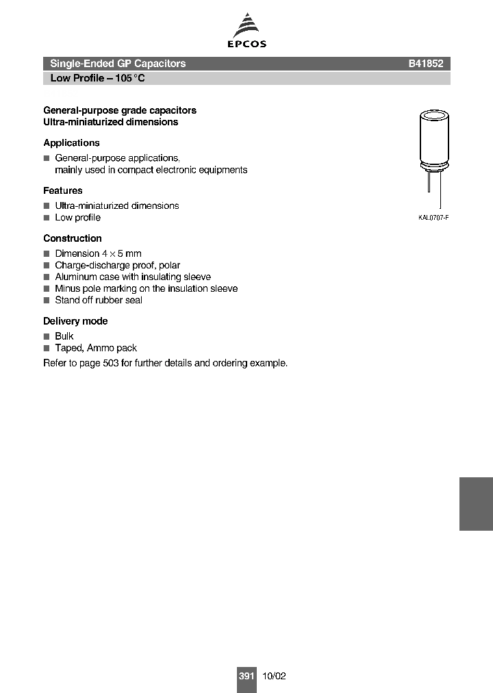 B41852A7475M00_1215975.PDF Datasheet