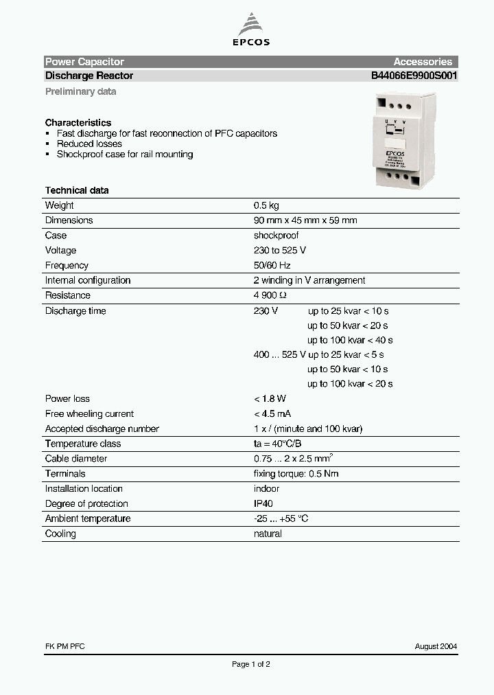 B44066E9900S001_1216045.PDF Datasheet