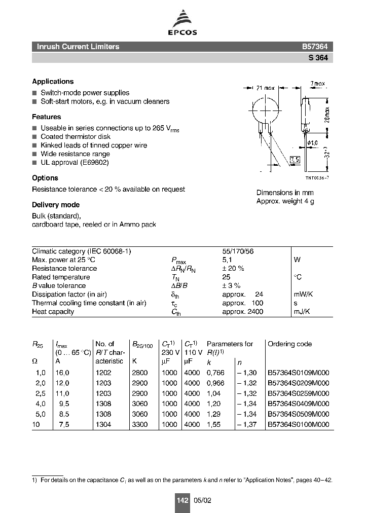 B57364S0509M000_1216103.PDF Datasheet