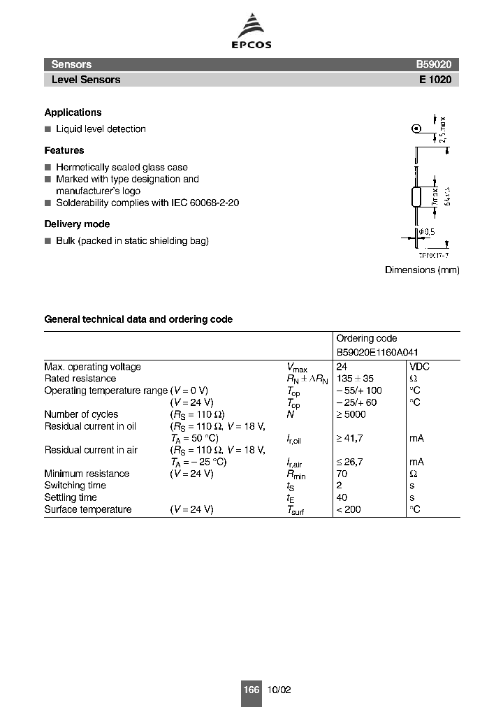 B59020E1160A041_1216119.PDF Datasheet
