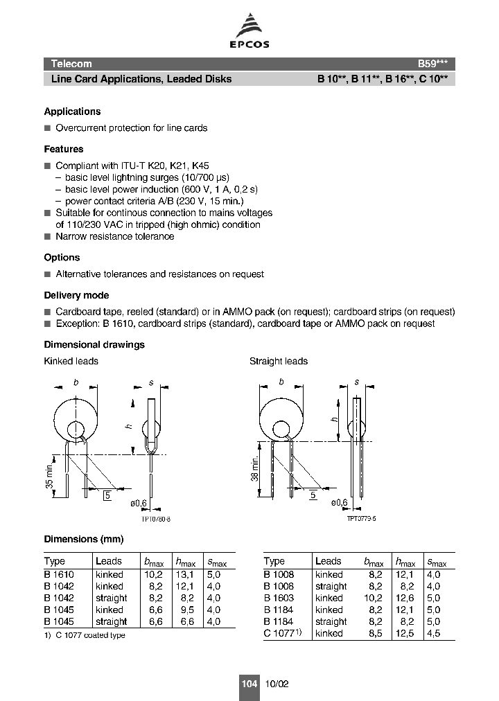 B59008B1130A153_931506.PDF Datasheet