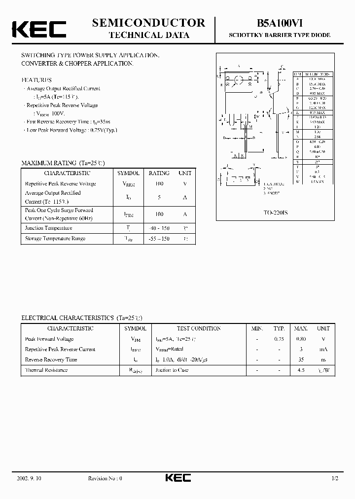 B5A100VI_1216156.PDF Datasheet