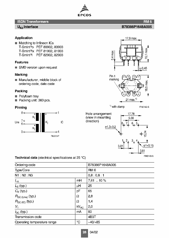 B78386P1648A005_1216339.PDF Datasheet