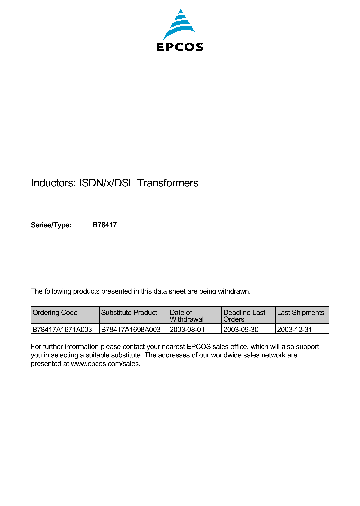 B78417A1698A003_1113427.PDF Datasheet